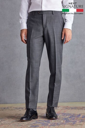 Grey Tailored Fit Signature TG Di Fabio Wool Rich Puppytooth Suit: Trousers flagglogga (237946) | £85