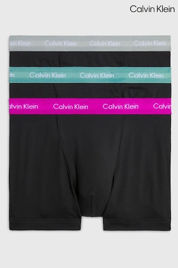 Calvin Klein Cotton Stretch Black Trunks 3 Packs (238040) | £42