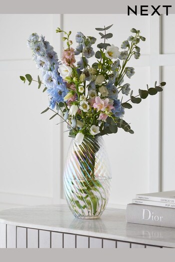 Lustre Twisted Glass Lustre Flower Vase (238121) | £22