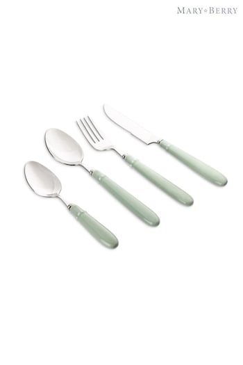 Mary Berry Set of 16 Light Green Signature Cutlery Set (239261) | £55
