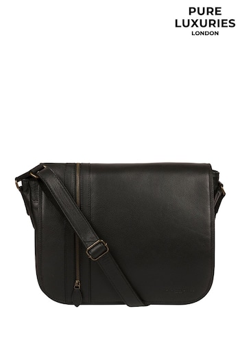 Pure Luxuries London Jefferson Leather Messenger Bag (239852) | £85