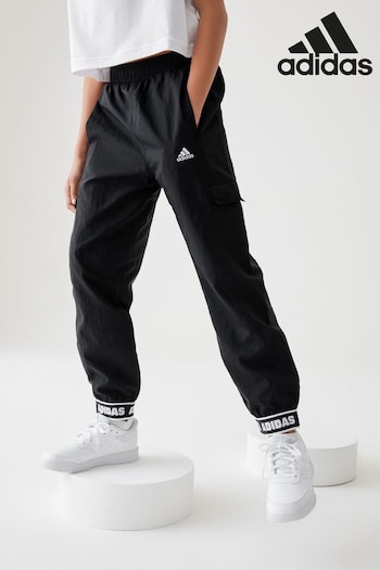 adidas Black Sportswear Dance Woven Cargo Tracksuit Bottoms (239984) | £40