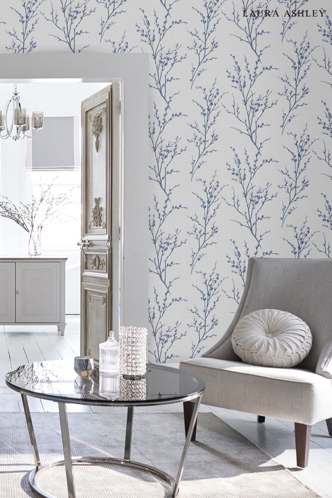 Light blue and white wallpaper deals