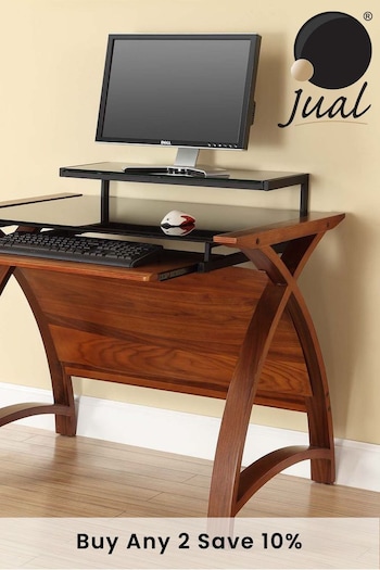 Jual Walnut Helsinki Small Wooden Computer Desk (240561) | £350