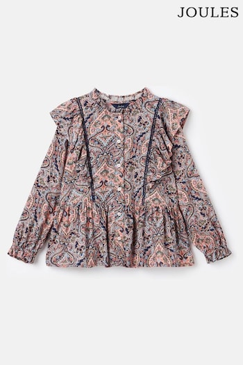 Joules Mia Pink Long Sleeve Paisley Blouse (240664) | £18.95 - £22.95