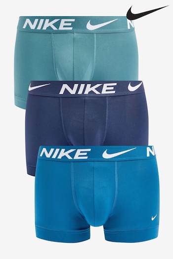 Nike Blue Mens Underwear Essential Micro Trunks 3 Pack (240875) | £32