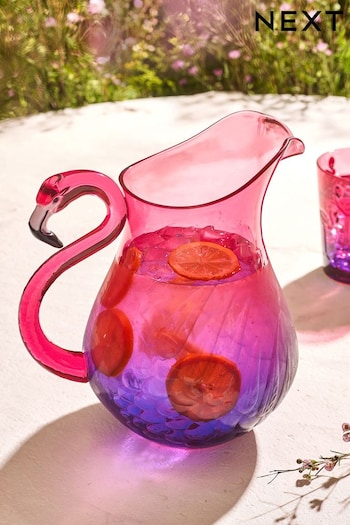 Pink/Purple Flamingo Plastic Picnic Drinkware Jug (241188) | £18