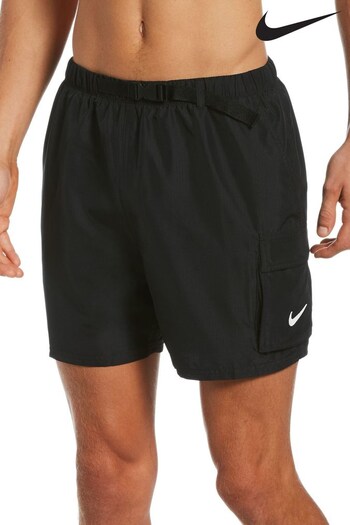 Nike Black 5 Inch Valley Side Pocket Swim Shorts (241212) | £46