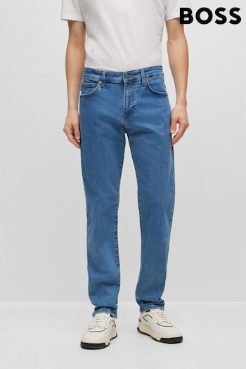 BOSS Blue Maine Straight Fit Stretch Denim Jeans Cut (241317) | £99