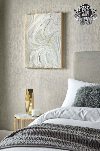Art For The Home Grey Marble Luxe Wall Art (241375) | £82