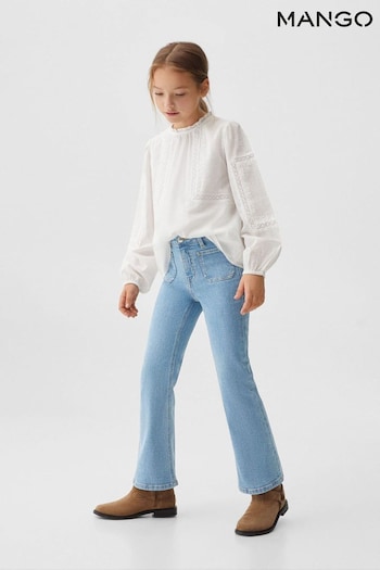 Mango Blue Flared mid Jeans (241446) | £23