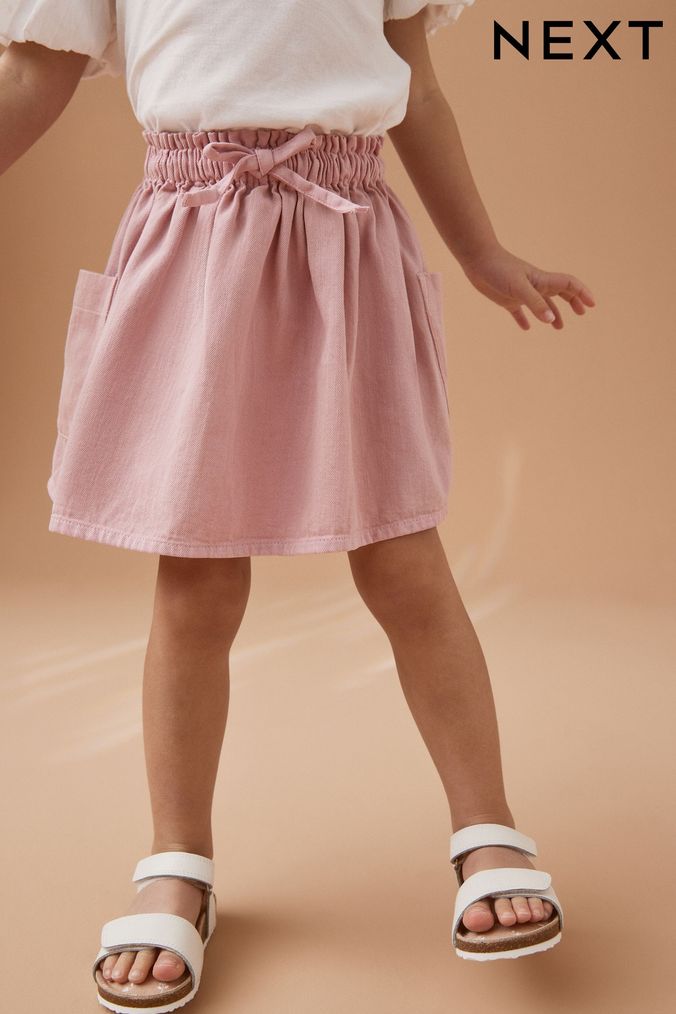 Childrens pink outlet denim skirt
