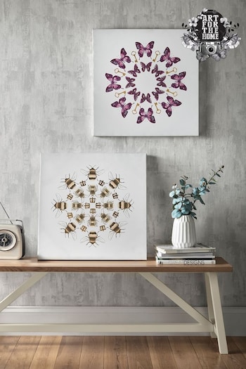 Art For The Home Purple Blissful Butterflies Wall Art (241924) | £30