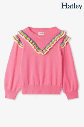 Hatley Pink Carnation Ruffle Sweater (241999) | £35