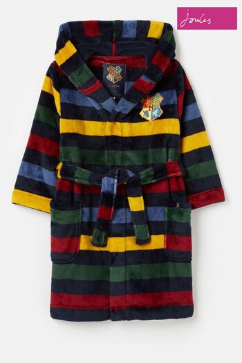 Joules Hogwarts™ House Navy Harry Potter™ Fleece Dressing Gown (242213) | £34.95 - £37.95