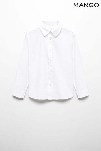 Mango Cotton Button Up Oxford White Shirt (242241) | £18