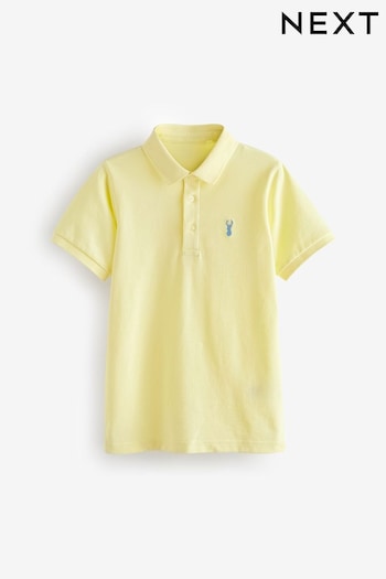 Yellow Pastel Short Sleeve Polo Shirt (3-16yrs) (243292) | £7 - £12