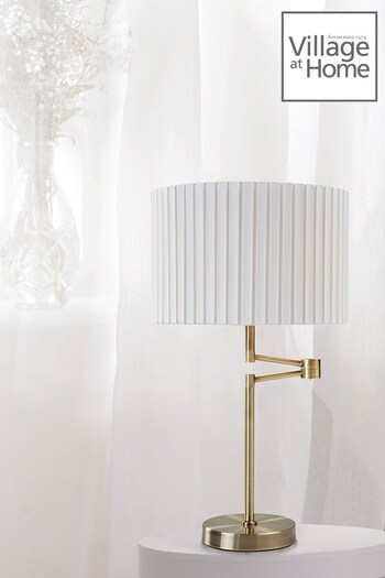 Village At Home Brass Fenella Table Lamp (243307) | £107