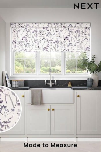 Purple Isla Floral Made to Measure Roller Blind (243610) | £57
