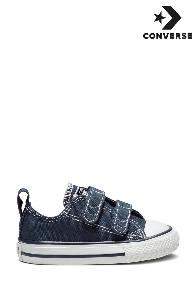 Boys navy online leather converse