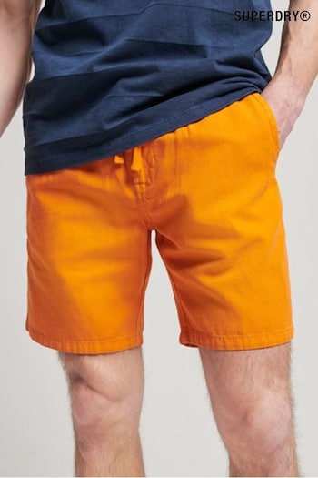 Superdry Orange Vintage Overdyed embroidered Shorts (244090) | £45