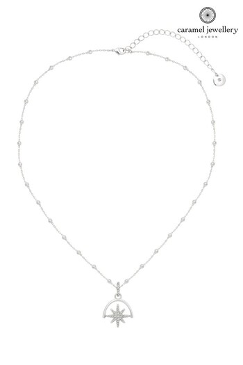 Caramel Jewellery London Silver 'Spinning Star' Charm Necklace (244295) | £18