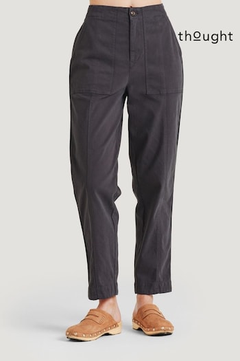 Thought Grey Lilivere Garment Dyed Organic Cotton Carpenter Trousers (244867) | £80