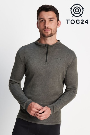 Tog 24 Mens Grey Meru Thermal Zipneck Sweatshirt (244876) | £45
