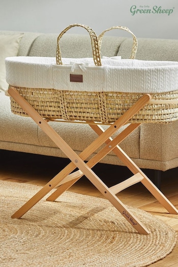 The Little Green Sheep White Moses Basket (244948) | £119