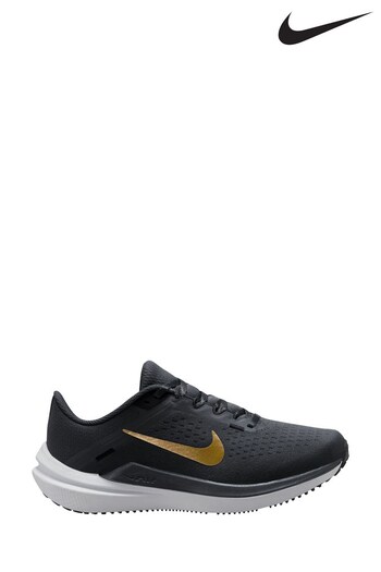 Nike Black/Gold Air Winflo 10 Road Running Trainers (245082) | £100