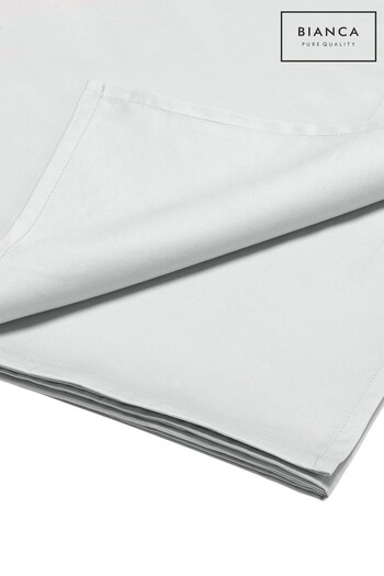 Bianca Silver Luxury 800 Thread Count Cotton Sateen Flat Sheet (245103) | £65 - £75