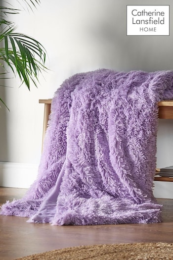 Catherine Lansfield Purple So Soft Cuddly Throw (245165) | £25