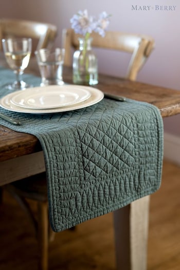 Mary Berry Green Signature Cotton Table Runner Table Runner (245808) | £24