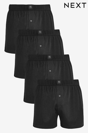 Essential Black 4 pack Essential Jersery Boxers 4 PK (246120) | £18