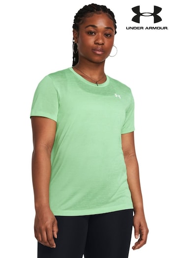 Under Marathon Armour Light Green Tech Twist Crew Neck T-Shirt (246152) | £25