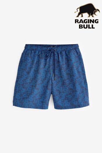 Raging Bull Blue Patterned Swim Shorts (246387) | £30
