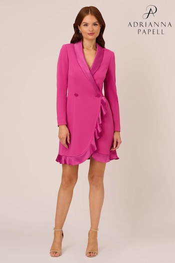 Adrianna Papell Pink Tuxedo Crepe Dress (246876) | £159