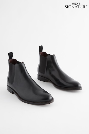 Black Signature Leather Chelsea Boots (246905) | £89