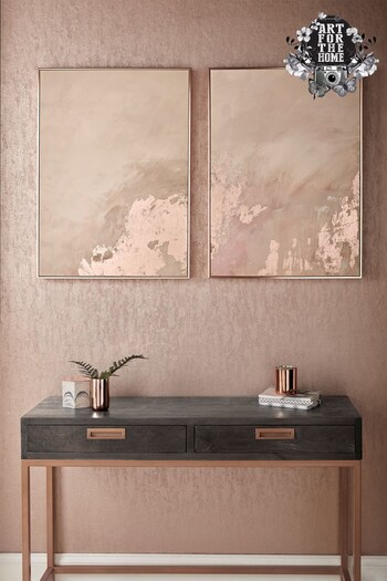 Art For The Home Set of 2 Gold Rose Gold Serenity Wall Art (247324) | £120