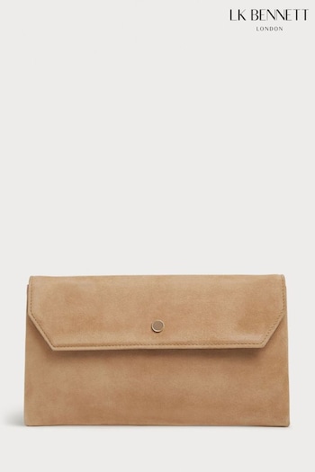 LK Bennett Pink Dora Leather Clutch Bag (247594) | £199