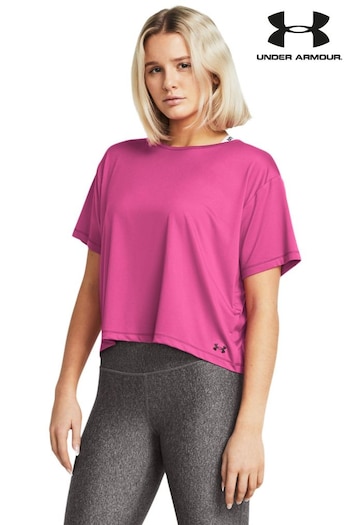 Under Armour infantil Pink/Black Motion Short Sleeve T-Shirt (247615) | £32