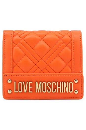 Love Moschino Womens Orange Metallic Fastening Polyurethane Wallet (247714) | £150