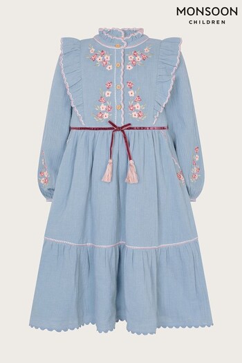 Monsoon Blue Boutique Amelie Embroidered Dress (247812) | £45 - £50