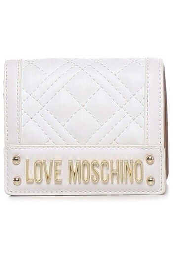 Love Moschino Metallic Fastening Polyurethane White Wallet with Card Holder and Coin Purse (248203) | £150