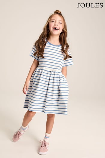 Joules Skye Blue Stripe T-Shirt Dress linen (248320) | £24.95 - £27.95