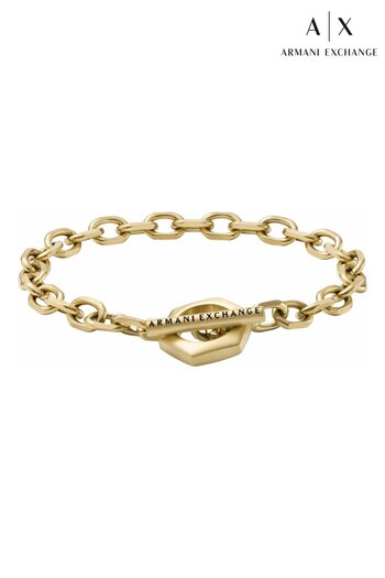 Armani Exchange Jewellery Gents Gold Tone Bracelet (248497) | £59
