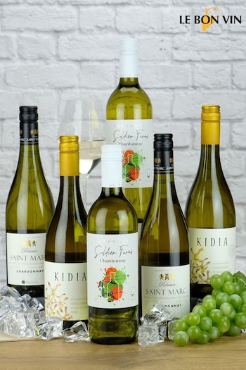 Le Bon Vin Set of 6 World Chardonnay White Wine Selection (248510) | £62