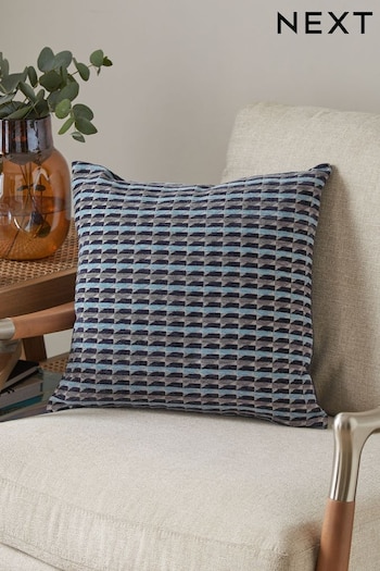 Navy Blue Harvey Geometric Cushion (248746) | £12