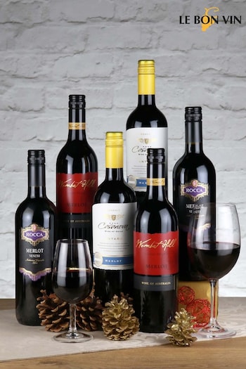Le Bon Vin Set of 6 World Merlot Red Wine Selection (249574) | £61