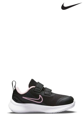 Nike Black/Pink Star Runner 3 Infant Trainers (251123) | £29